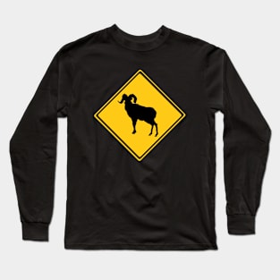 Ram Warning Sign Long Sleeve T-Shirt